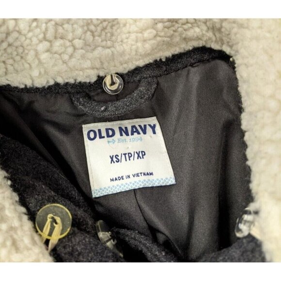 Old Navy - Women's Gray Wool Blend Coat with Removable Collar - Size XS - Picture 9 of 10